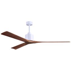 72" Matthews Nan XL White and Walnut Large Outdoor Ceiling Fan