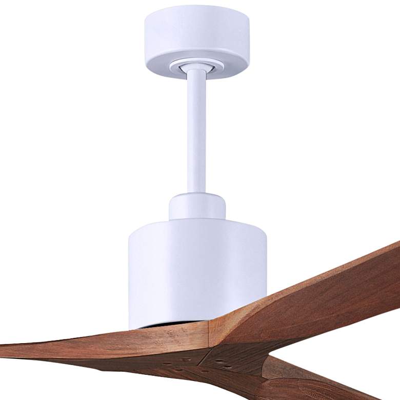 Image 3 72 inch Matthews Nan XL White and Walnut Large Outdoor Ceiling Fan more views