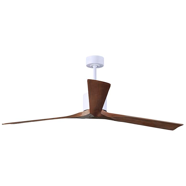 Image 4 72" Matthews Nan XL White and Walnut Large Outdoor Ceiling Fan more views