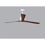 72" Matthews Nan XL White and Walnut Large Outdoor Ceiling Fan