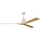 72" Matthews Nan XL White Maple Large Outdoor Ceiling Fan with Remote