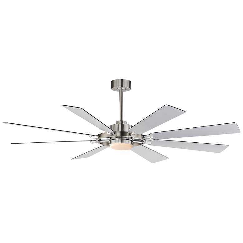 Image 1 72" Maxim Helm Satin Nickel Indoor Fan w LED Light Kit