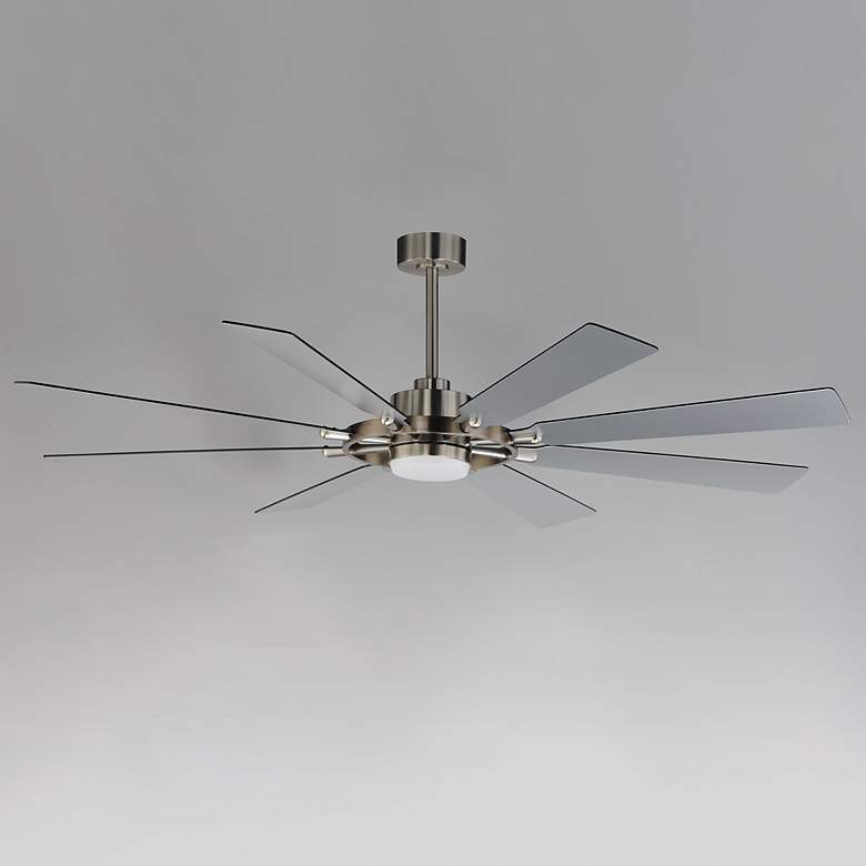 Image 3 72" Maxim Helm Satin Nickel Indoor Fan w LED Light Kit more views