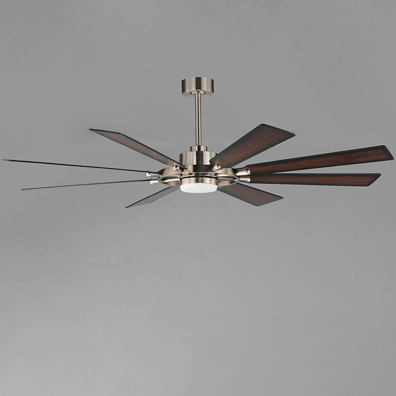 Image 4 72" Maxim Helm Satin Nickel Indoor Fan w LED Light Kit more views