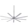 72" Minka Aire Xtreme Brushed Nickel 9-Blade Ceiling Fan with Remote