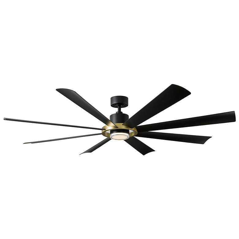 Image 3 72" Modern Forms Aura Black Brass LED Smart Ceiling Fan