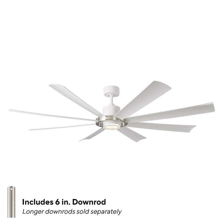 Image 5 72" Modern Forms Aura Brushed Nickel LED Ceiling Fan more views