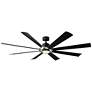72" Modern Forms Aura Matte Black 3000K LED Smart Wet Ceiling Fan