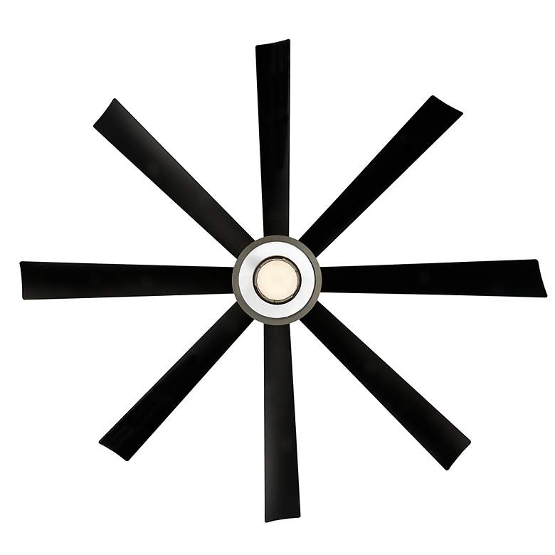 Image 4 72" Modern Forms Aura Matte Black 3000K LED Smart Wet Ceiling Fan more views