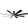 72" Modern Forms Aura Matte Black 3000K LED Smart Wet Ceiling Fan