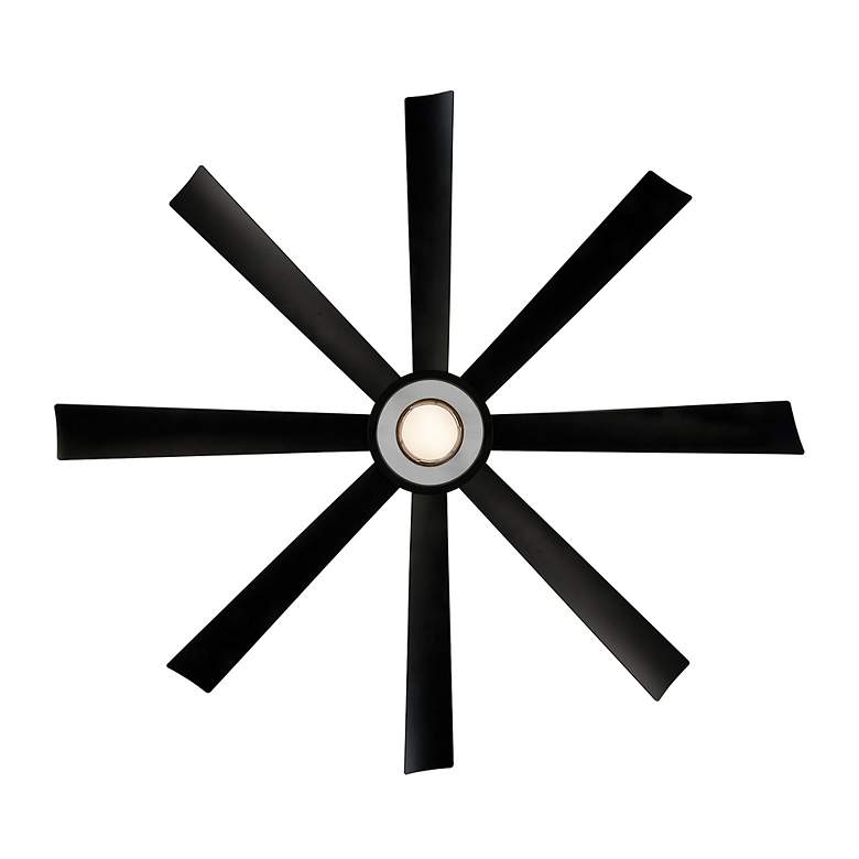 Image 4 72" Modern Forms Aura Matte Black LED Smart Ceiling Fan more views