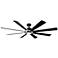 72" Modern Forms Aura Matte Black LED Smart Wet Ceiling Fan