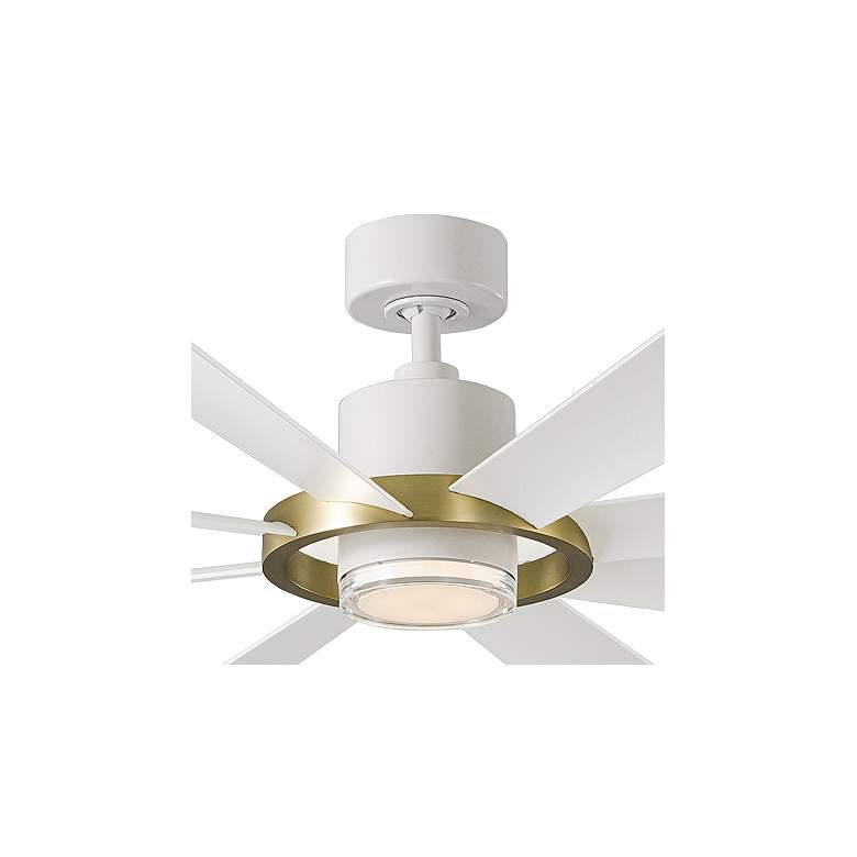 Image 2 72 inch Modern Forms Aura Matte White 2700K LED Smart Ceiling Fan more views