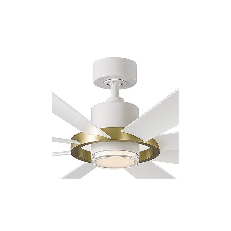 Image 2 72 inch Modern Forms Aura Matte White 3000K LED Smart Damp Ceiling Fan more views