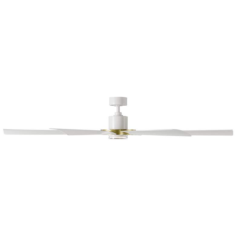 Image 3 72 inch Modern Forms Aura Matte White 3000K LED Smart Damp Ceiling Fan more views