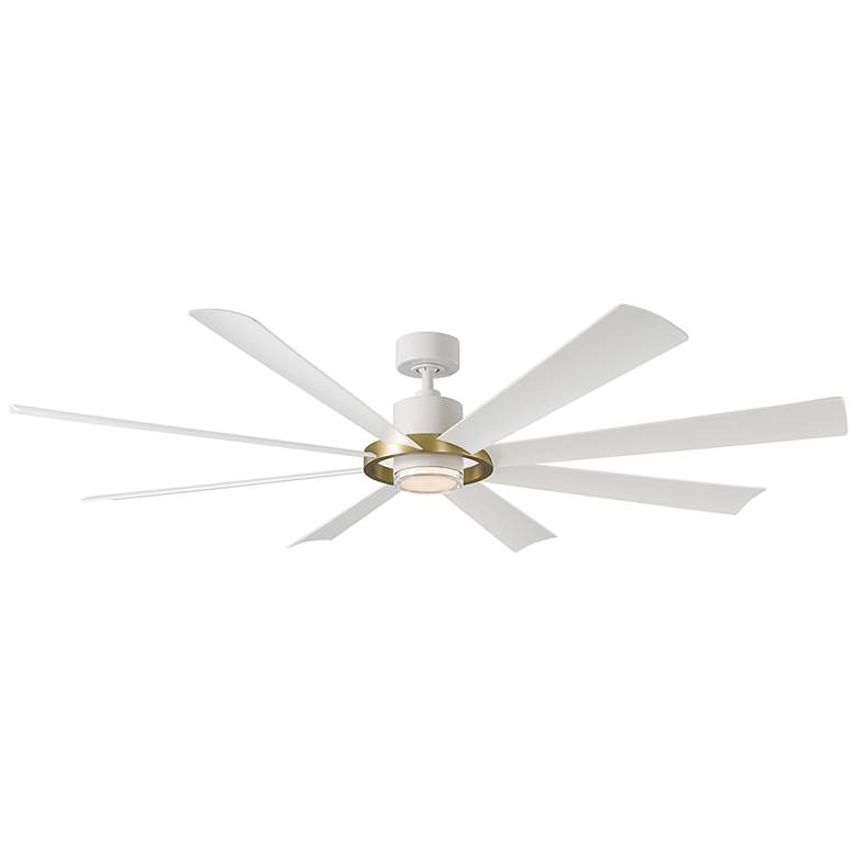 Image 1 72" Modern Forms Aura Matte White LED Smart Ceiling Fan