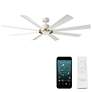 4_72" Modern Forms Aura Matte White LED Smart Ceiling Fan more views