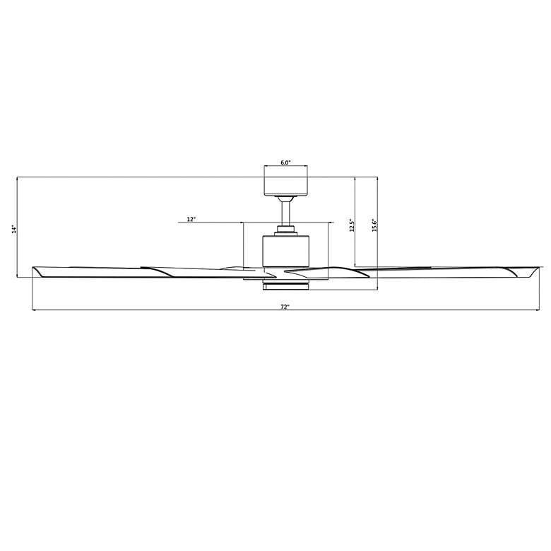 Image 6 72" Modern Forms Aura Matte White LED Smart Ceiling Fan more views