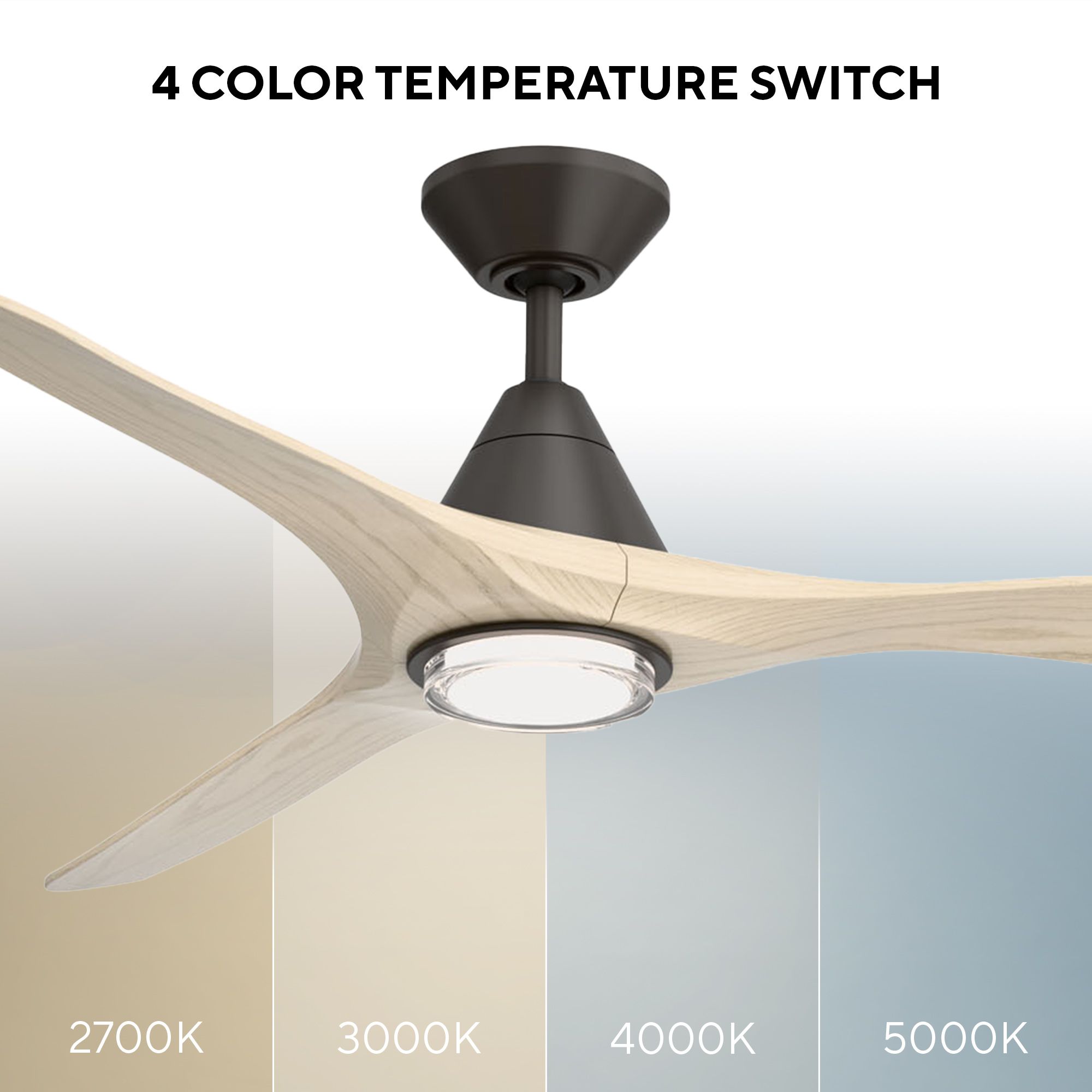 Image 5 72" Modern Forms Carve Matte Black Smart Ceiling Fan with Remote more views
