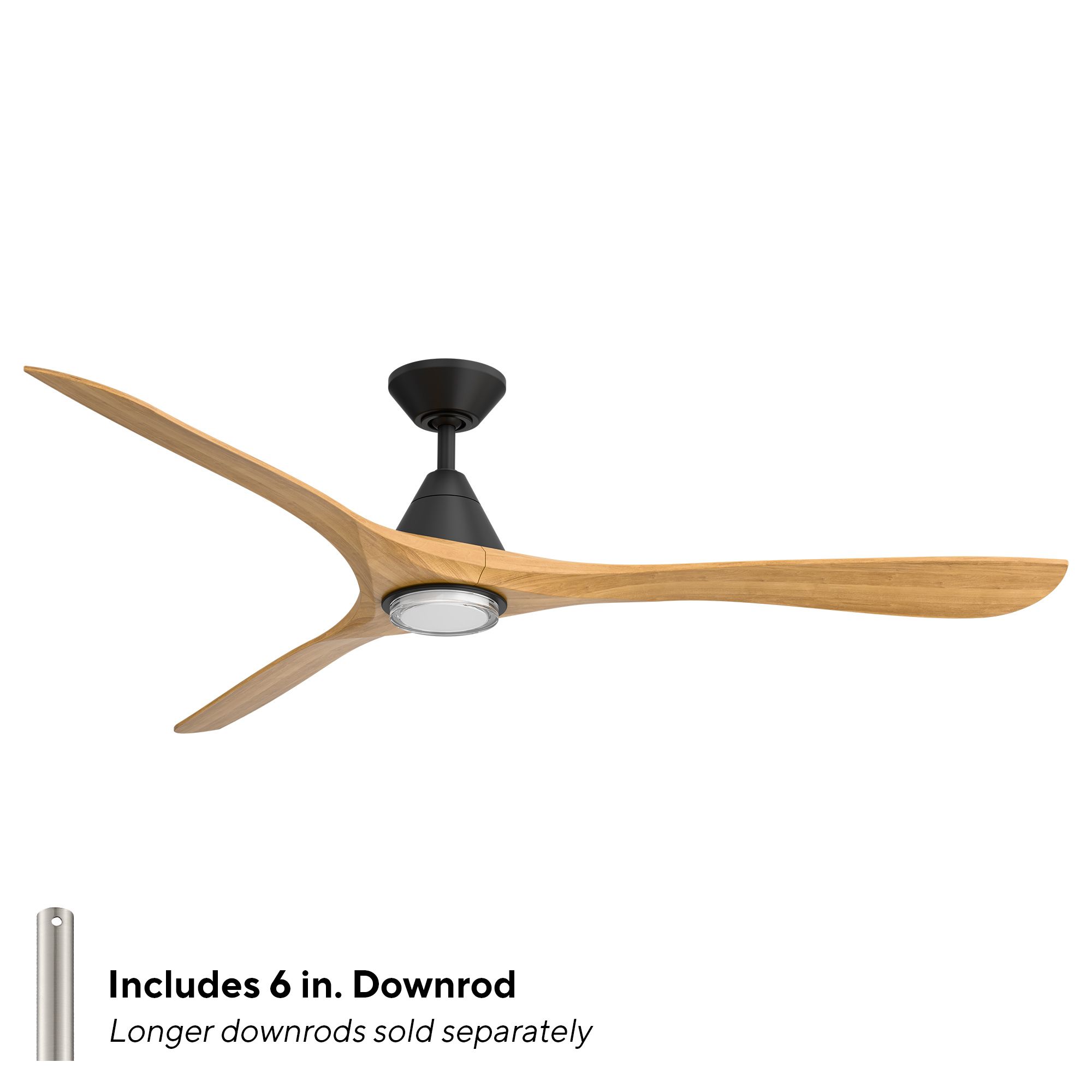 Image 6 72" Modern Forms Carve Matte Black Smart Ceiling Fan with Remote more views