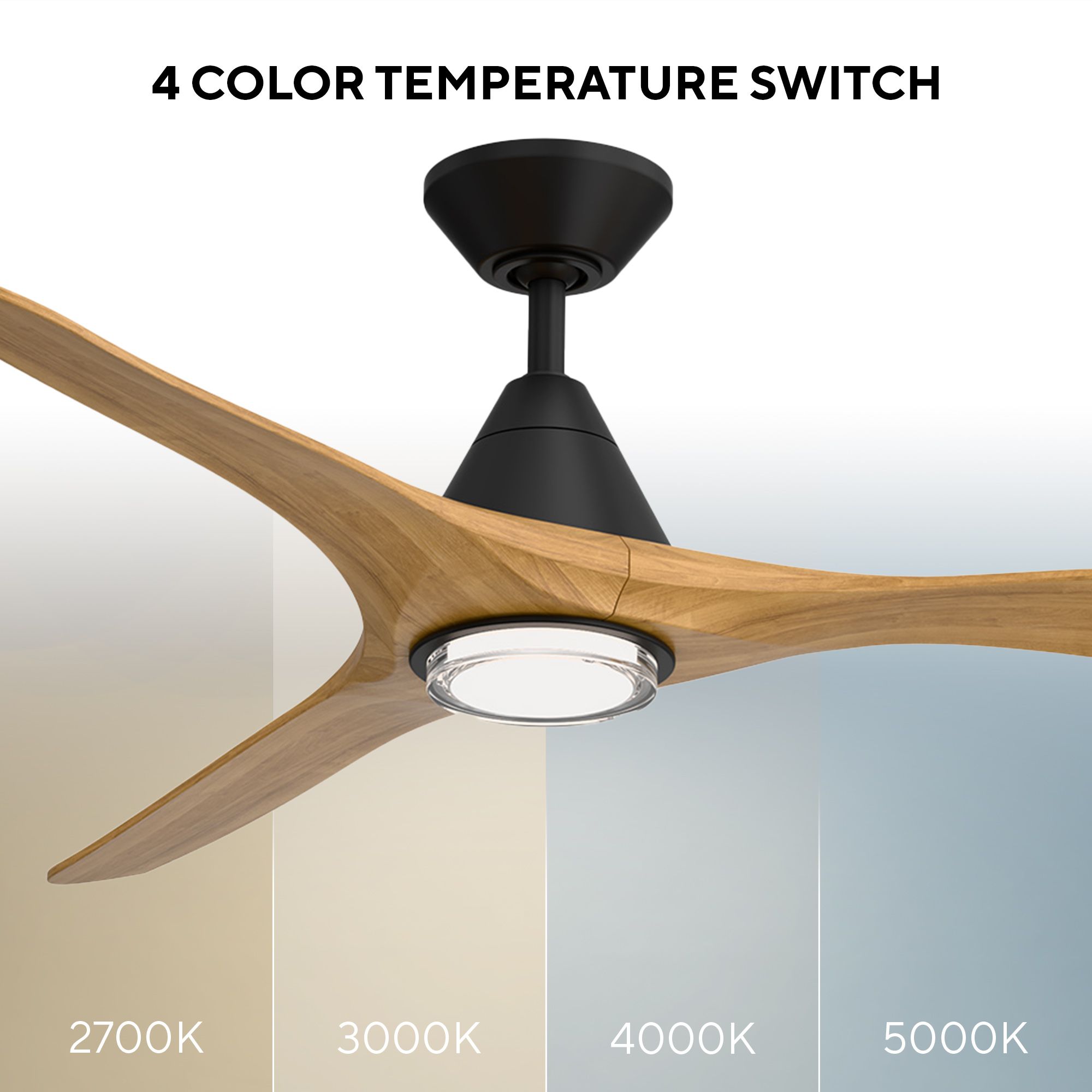 Image 5 72" Modern Forms Carve Matte Black Smart Ceiling Fan with Remote more views