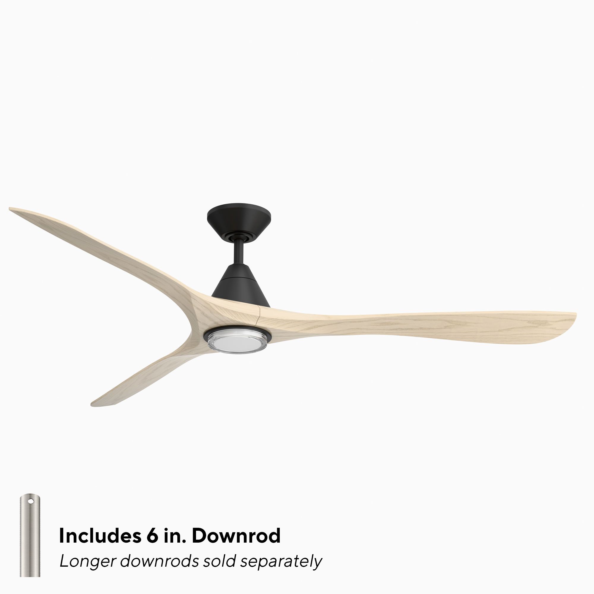 Image 6 72" Modern Forms Carve Matte Black Smart Ceiling Fan with Remote more views