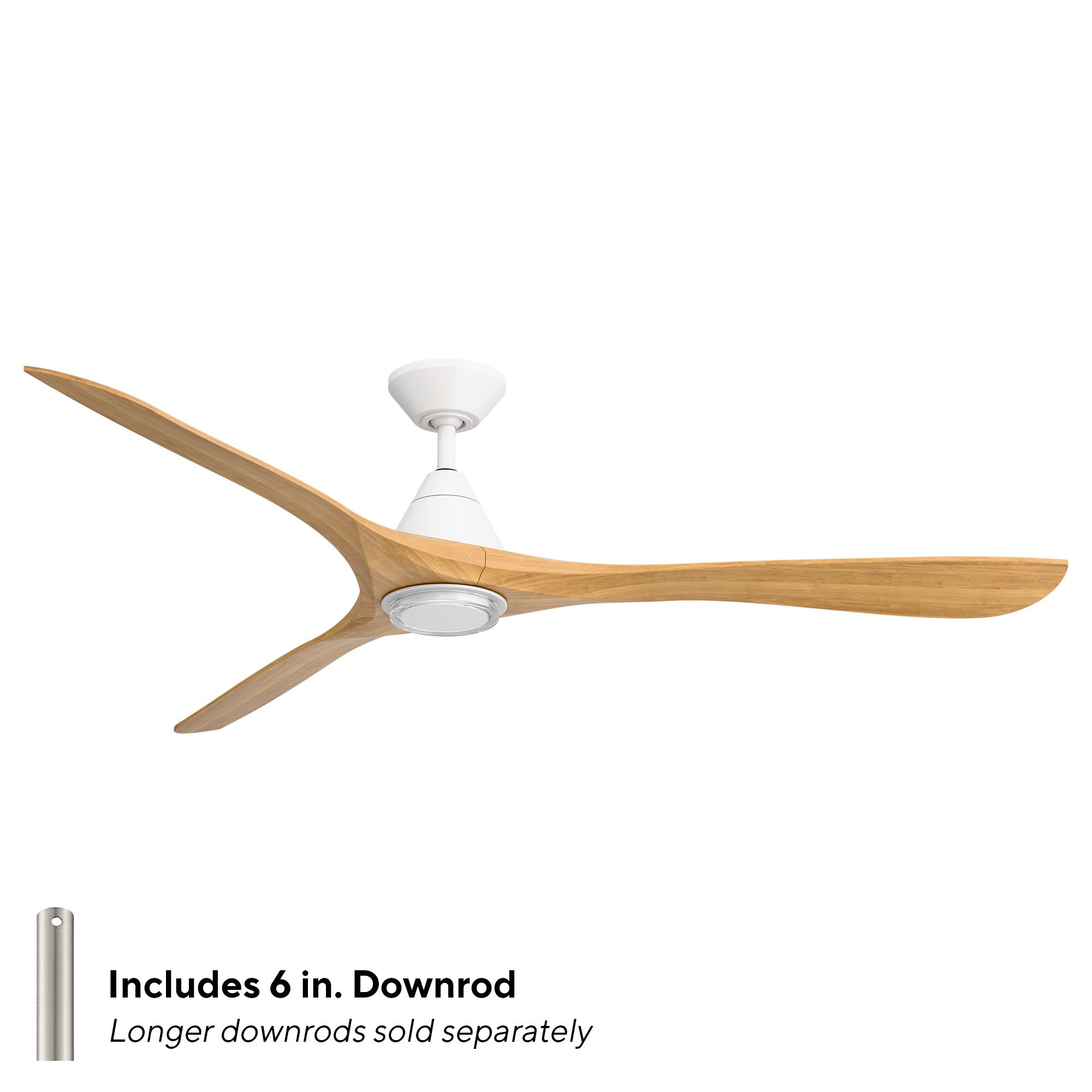 Image 6 72" Modern Forms Carve Matte White Smart Ceiling Fan with Remote more views