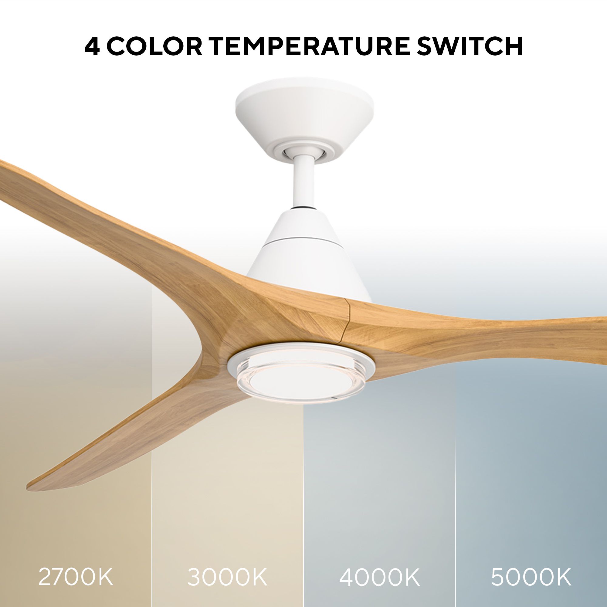 Image 5 72" Modern Forms Carve Matte White Smart Ceiling Fan with Remote more views