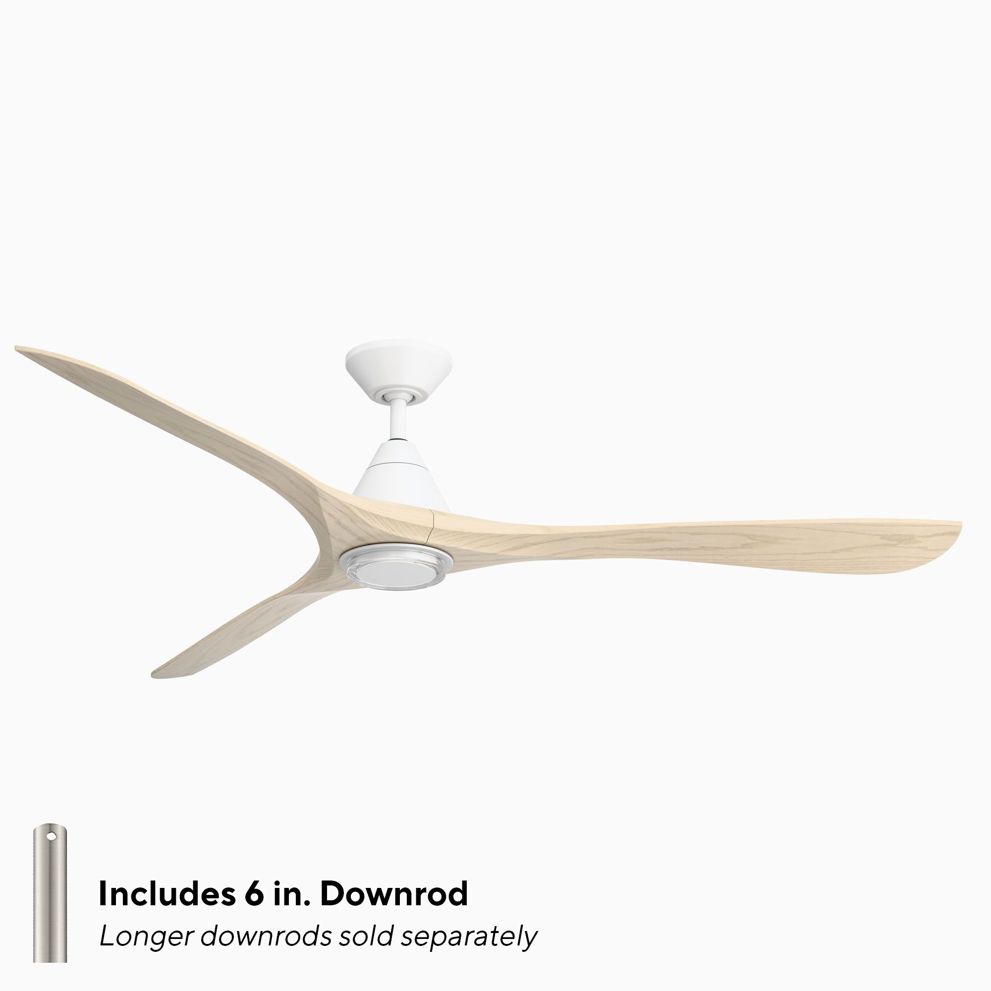 Image 6 72" Modern Forms Carve Matte White Smart Ceiling Fan with Remote more views