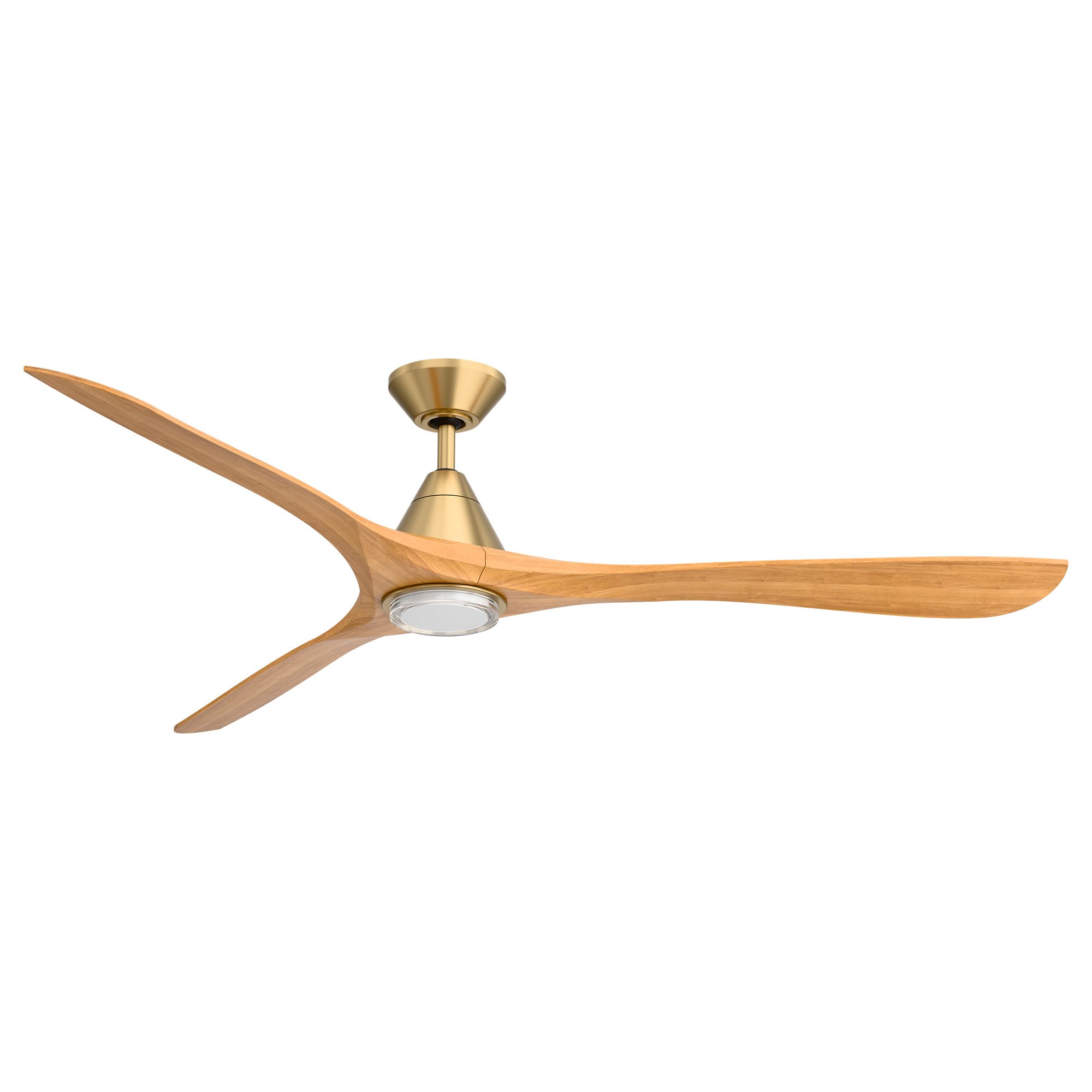 Image 2 72" Modern Forms Carve Soft Brass Smart Ceiling Fan with Remote more views