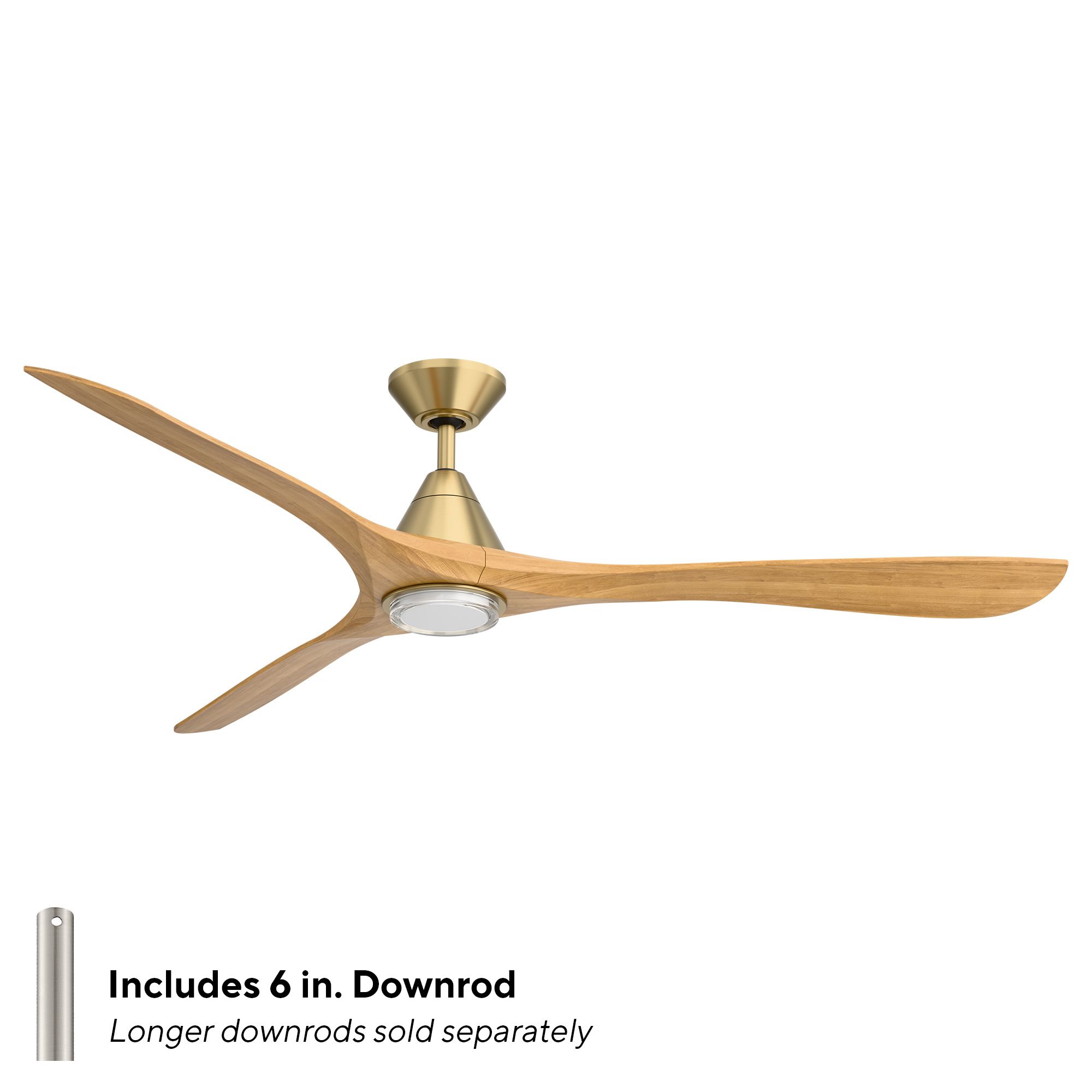 Image 6 72" Modern Forms Carve Soft Brass Smart Ceiling Fan with Remote more views