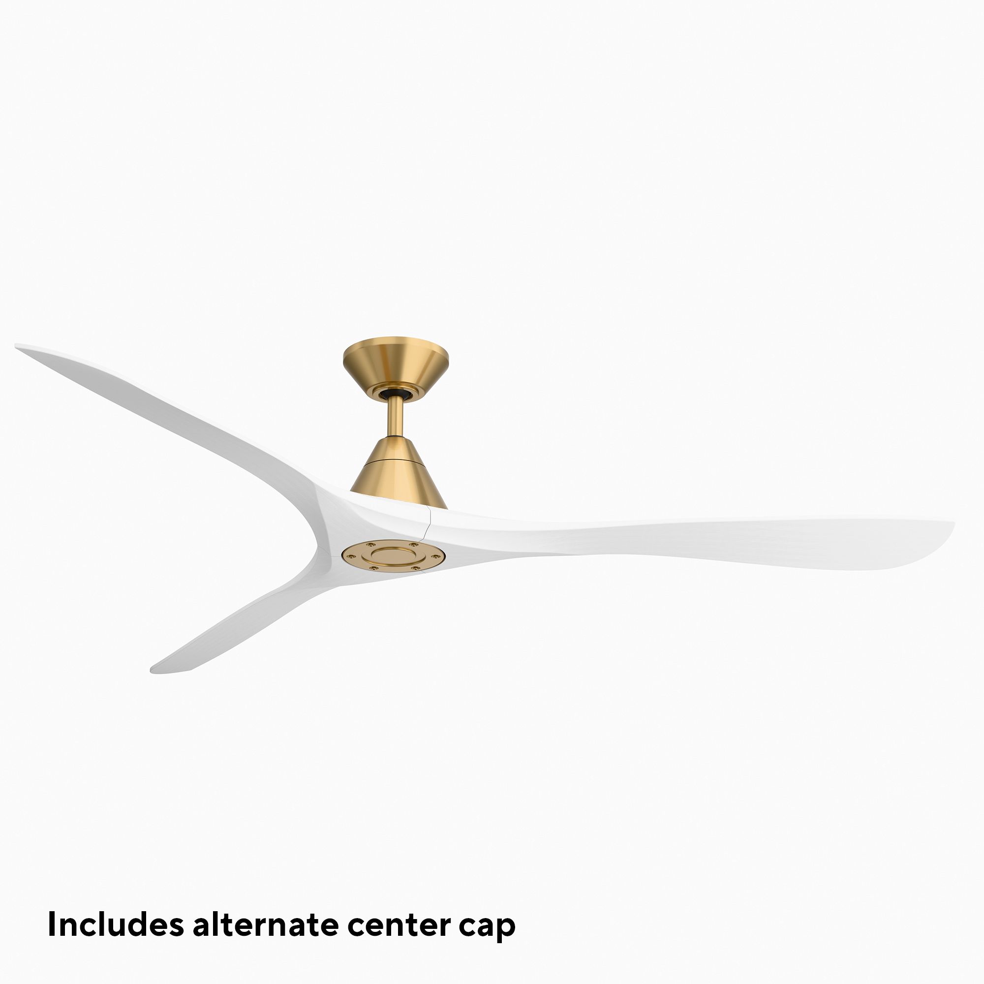 Image 2 72" Modern Forms Carve Soft Brass Smart Ceiling Fan with Remote more views