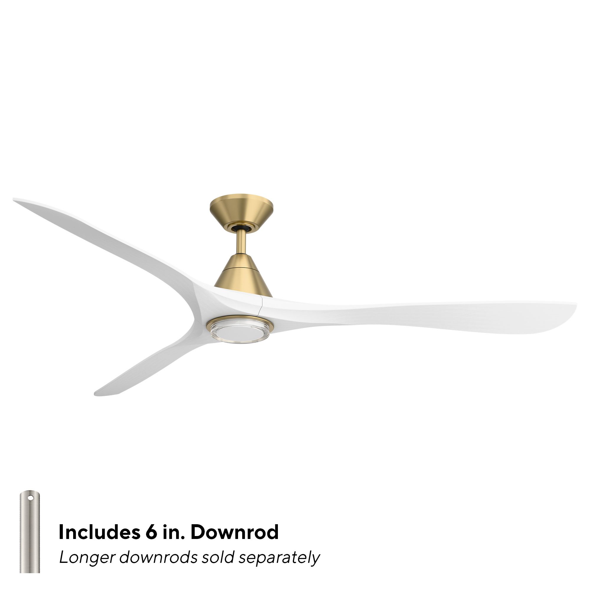Image 6 72" Modern Forms Carve Soft Brass Smart Ceiling Fan with Remote more views
