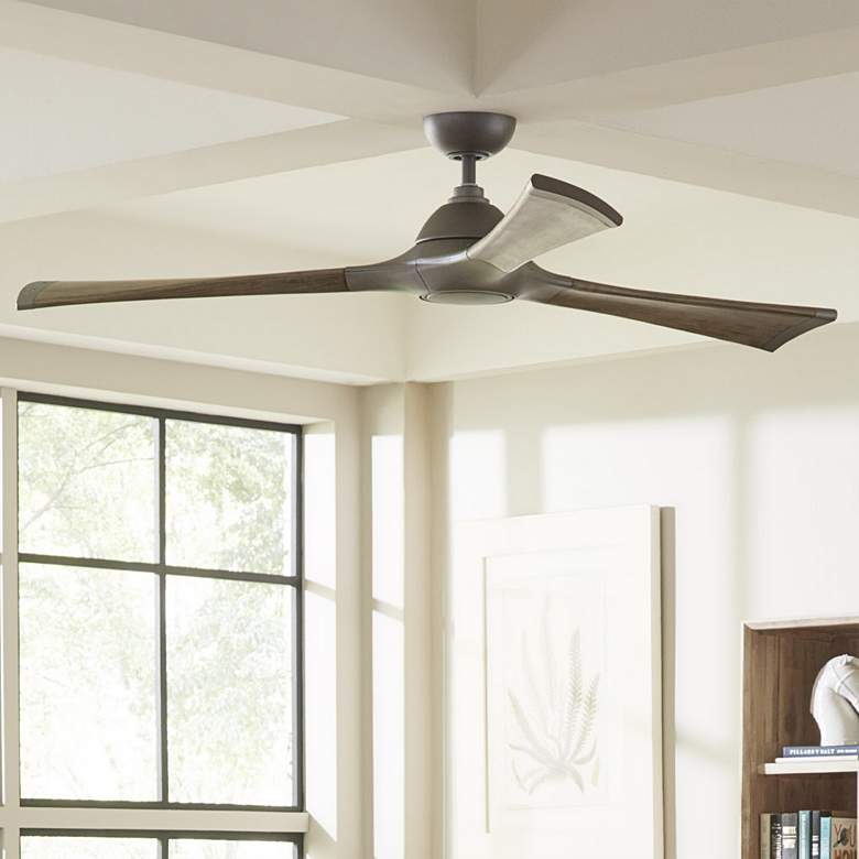 Image 1 72" Modern Forms Woody Graphite LED Wet Smart Ceiling Fan