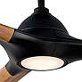 72" Modern Forms Woody Matte Black LED Wet Smart Ceiling Fan