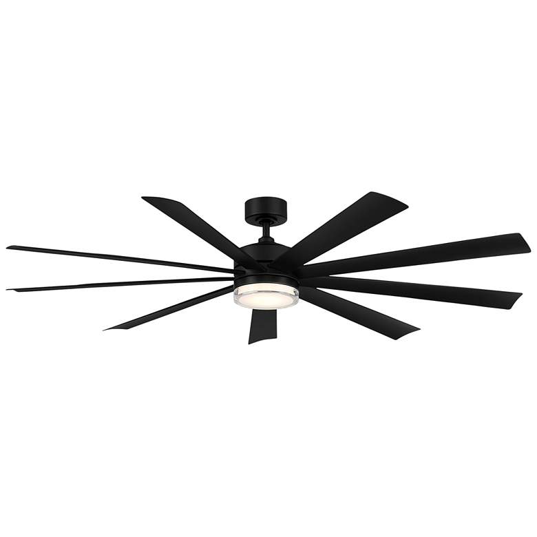 72&quot; Modern Forms Wynd XL Black Wet Location LED Smart Ceiling Fan