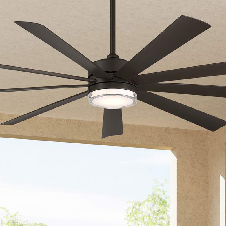 72&quot; Modern Forms Wynd XL Bronze Wet Location LED Smart Ceiling Fan