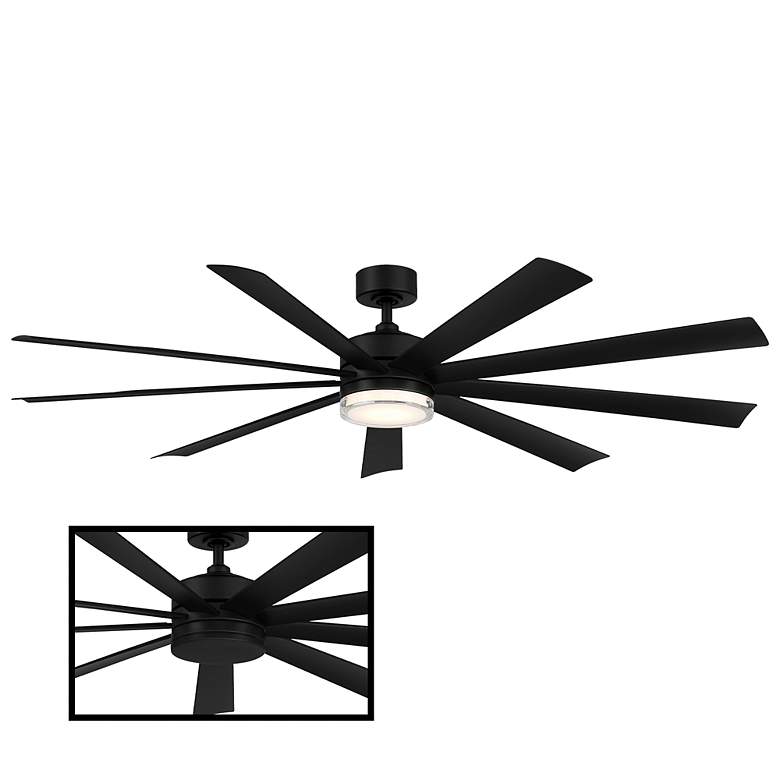 Image 2 72" Modern Forms Wynd XL Matte Black LED Smart Ceiling Fan more views