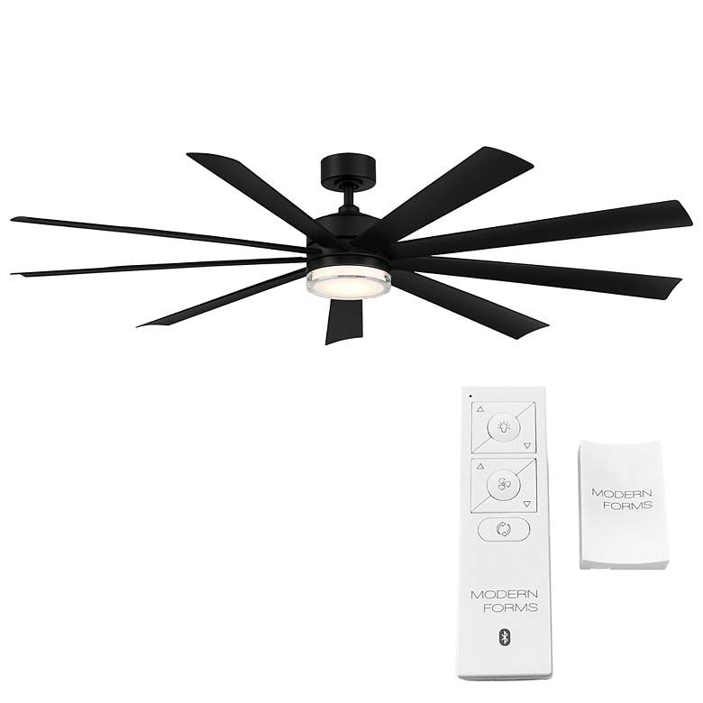 Image 7 72" Modern Forms Wynd XL Matte Black LED Smart Ceiling Fan more views