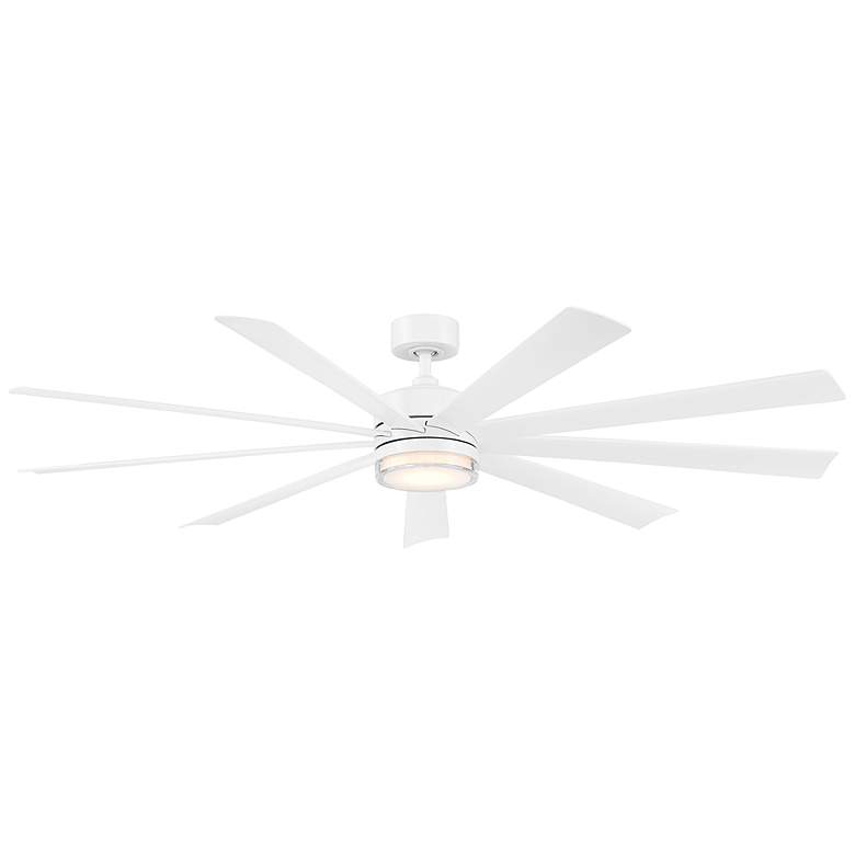 Image 1 72" Modern Forms Wynd XL Matte White 3500K LED Smart Ceiling Fan