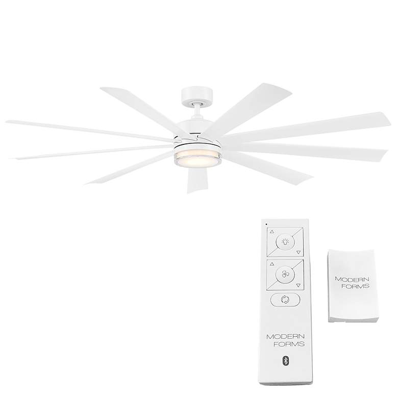 Image 7 72" Modern Forms Wynd XL Matte White 3500K LED Smart Ceiling Fan more views