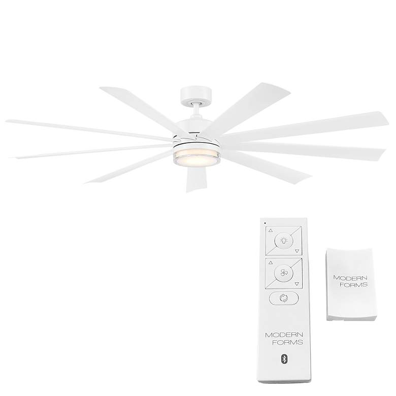 Image 4 72" Modern Forms Wynd XL White Wet Location LED Smart Ceiling Fan more views