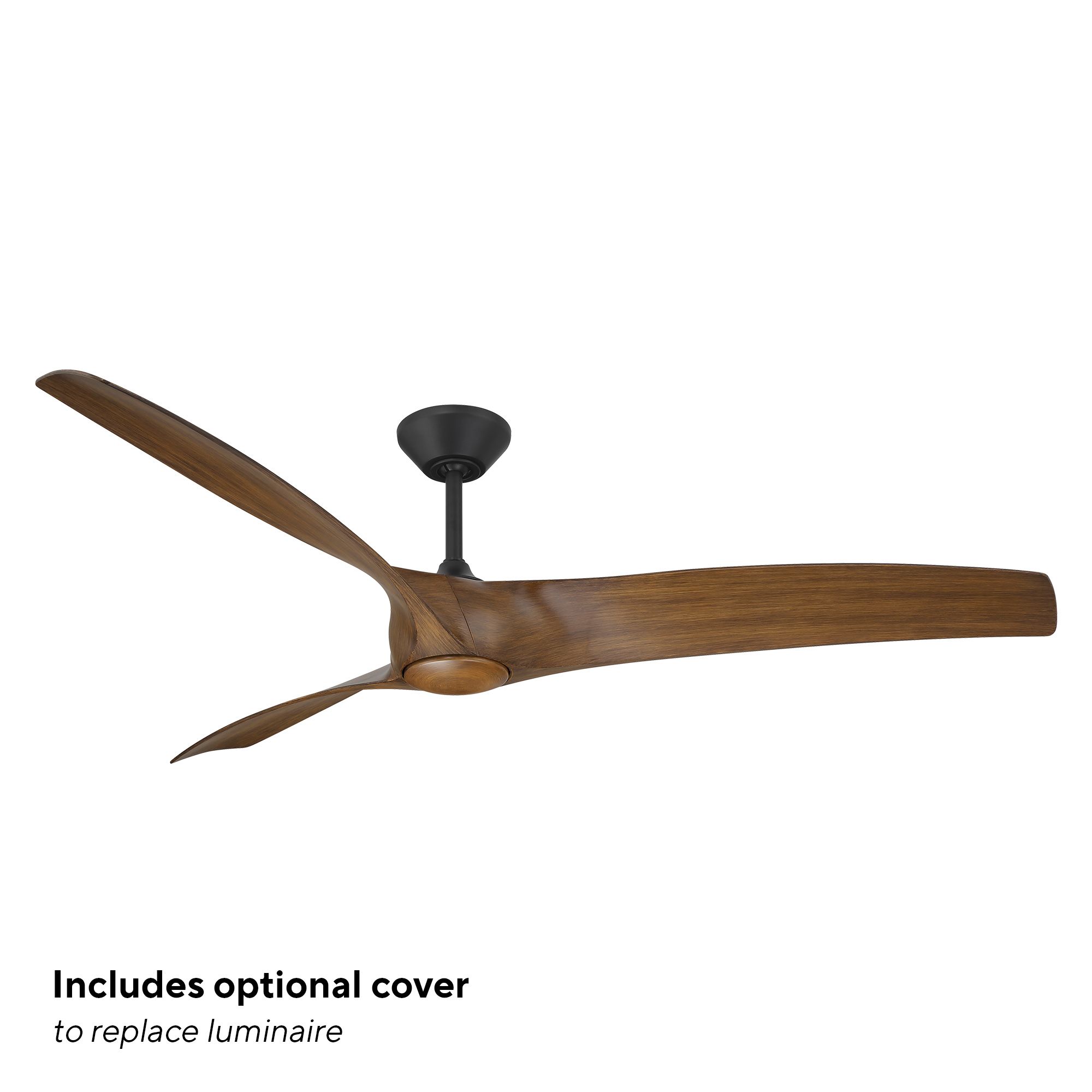 Image 5 72" Modern Forms Zephyr Black LED Ceiling Fan w/ Koa Blades more views