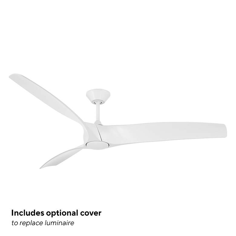 Image 4 72" Modern Forms Zephyr Matte White LED Smart Ceiling Fan more views