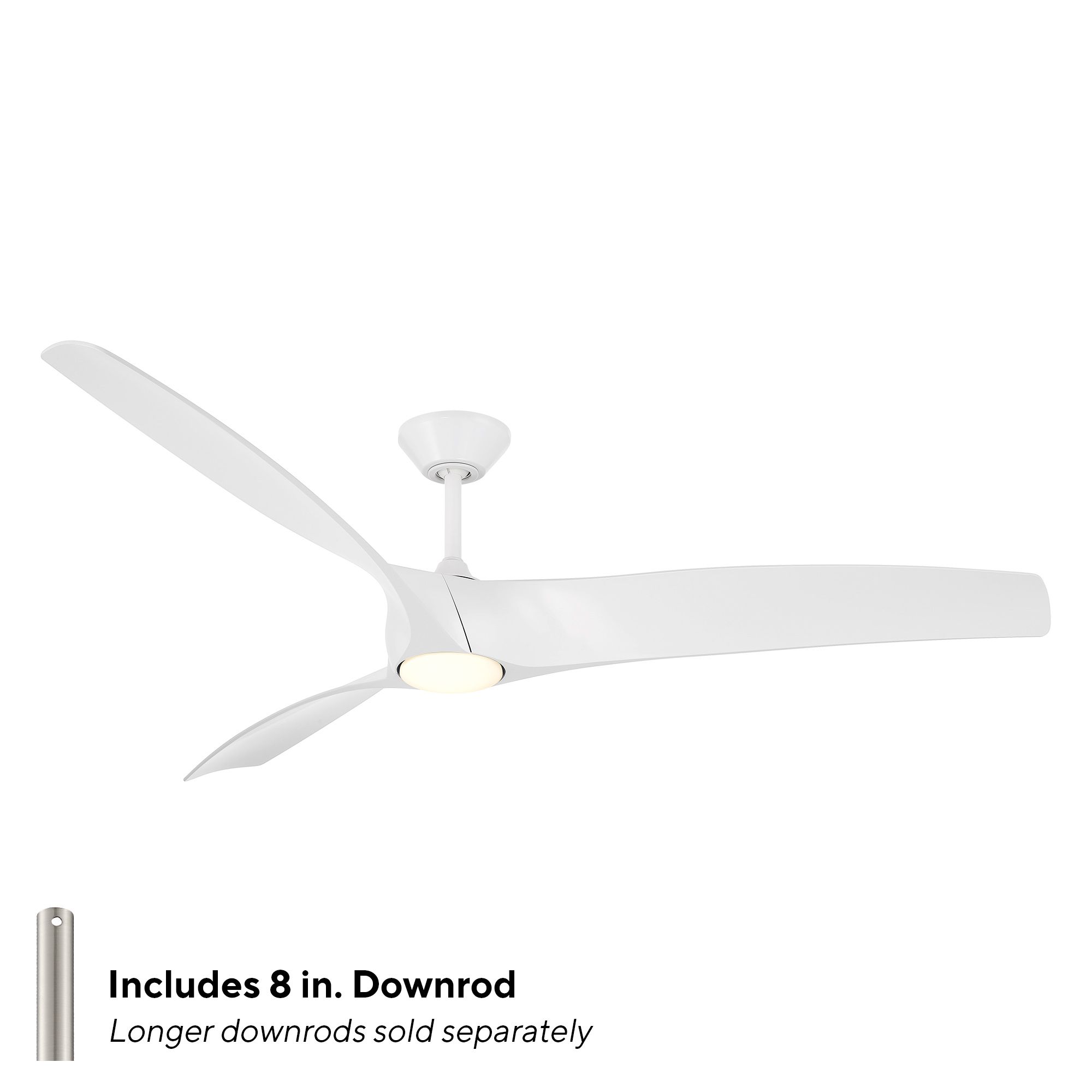 Image 6 72" Modern Forms Zephyr Matte White LED Smart Ceiling Fan more views