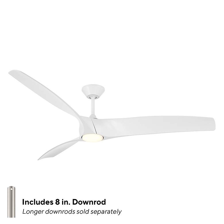 Image 6 72" Modern Forms Zephyr Matte White LED Smart Ceiling Fan more views