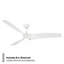 6_72" Modern Forms Zephyr Matte White LED Smart Ceiling Fan more views