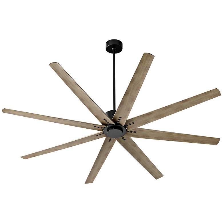 Image 1 72" Oxygen Fleet Black and Gray Outdoor Large Ceiling Fan with Remote