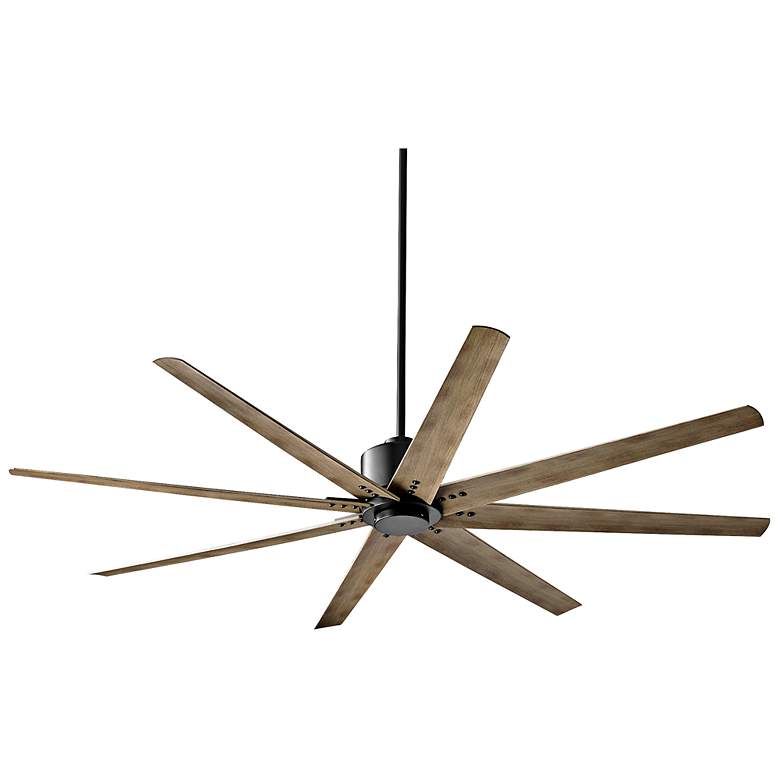 Image 2 72" Oxygen Fleet Black and Gray Outdoor Large Ceiling Fan with Remote more views