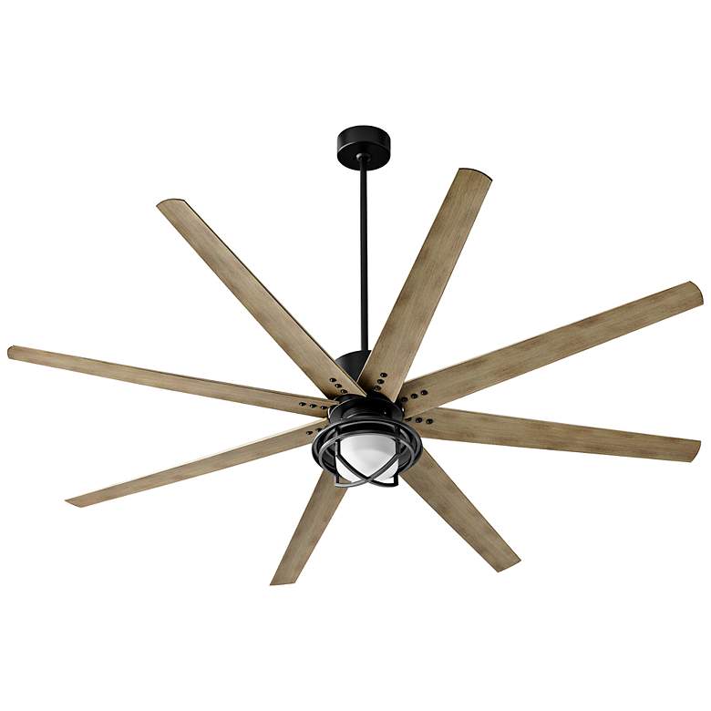 Image 3 72" Oxygen Fleet Black and Gray Outdoor Large Ceiling Fan with Remote more views